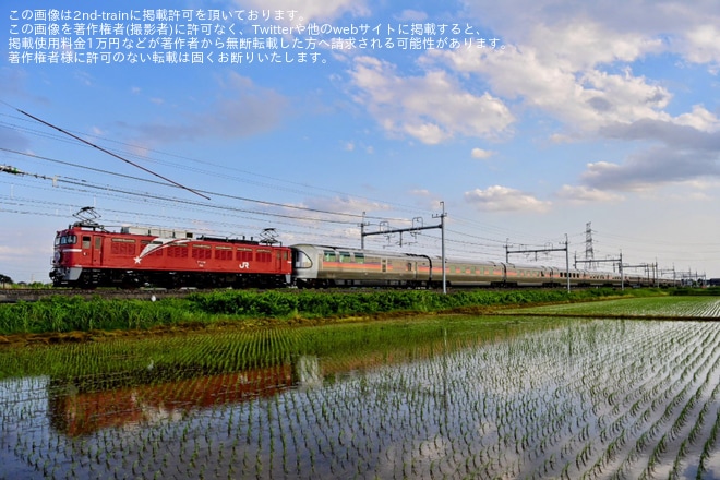 【JR東】EF81-80牽引青森行きカシオペア紀行運転(20240525)を不明で撮影した写真