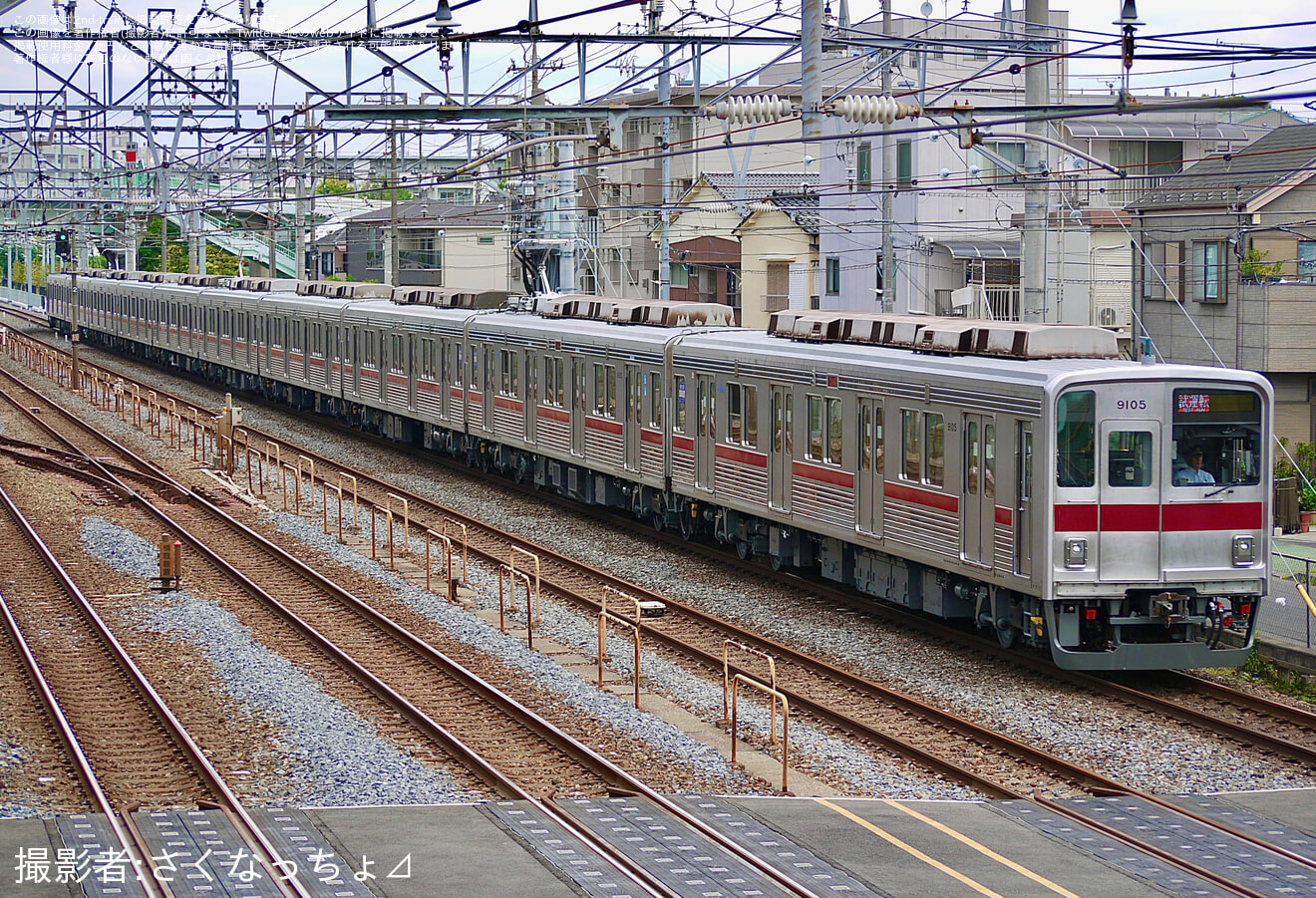 【東武】9000系9105F南栗橋工場出場試運転の拡大写真