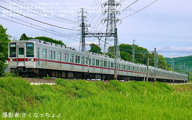 【東武】10030型11644F+11448F 車掌養成現車訓練を不明で撮影した写真