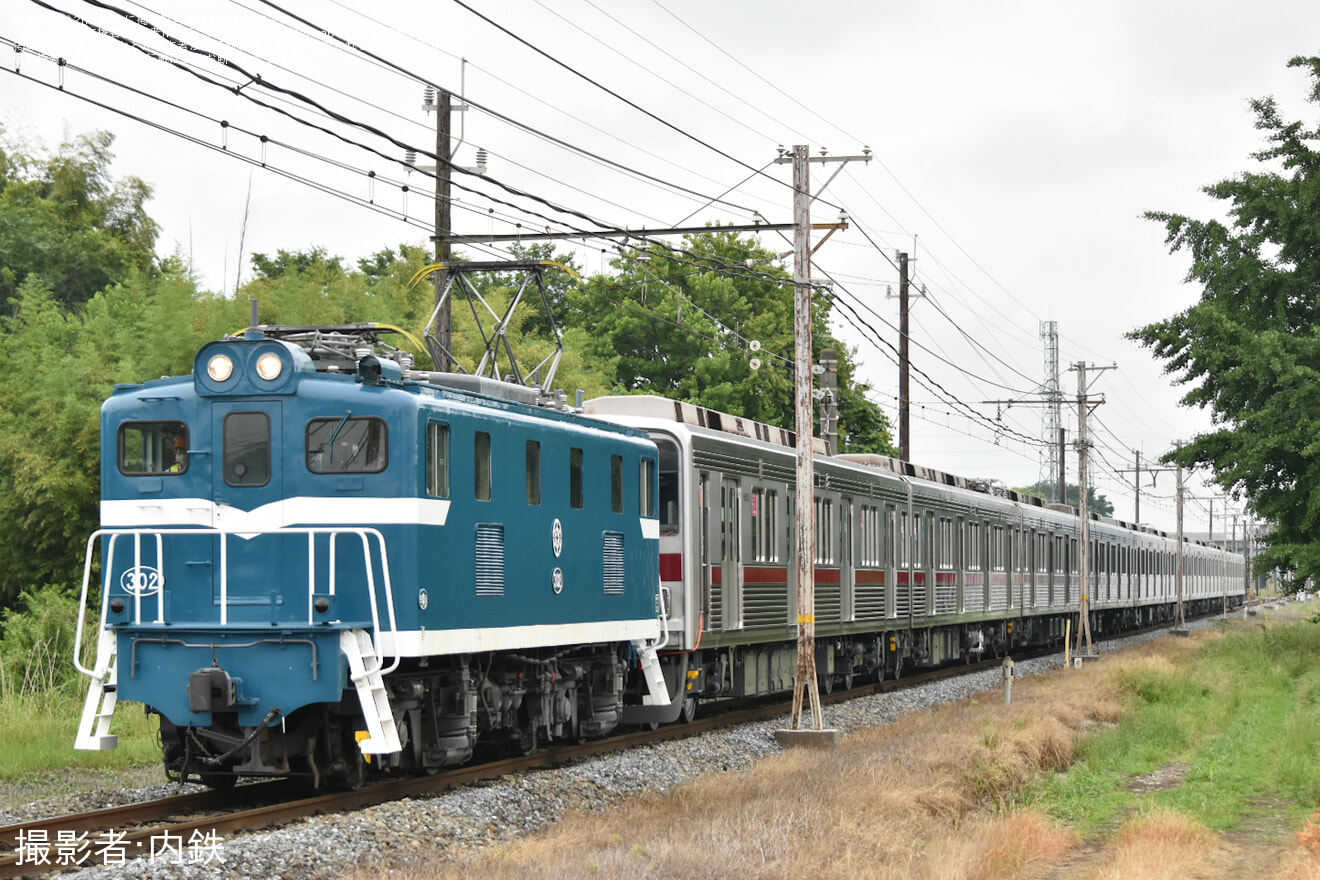 【東武】9000型9105F南栗橋工場出場回送の拡大写真