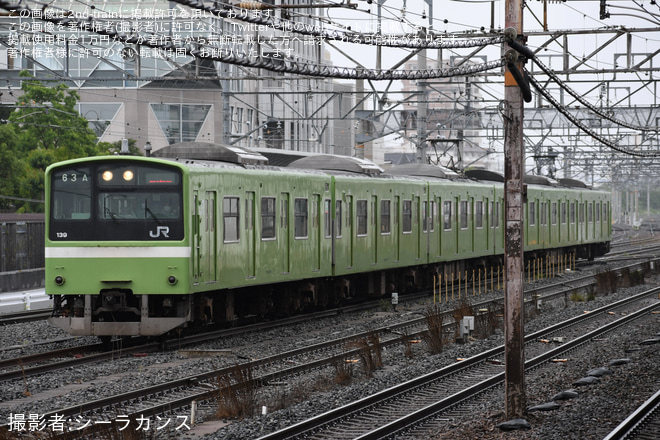【JR西】201系ND614編成 廃車回送を吹田駅で撮影した写真