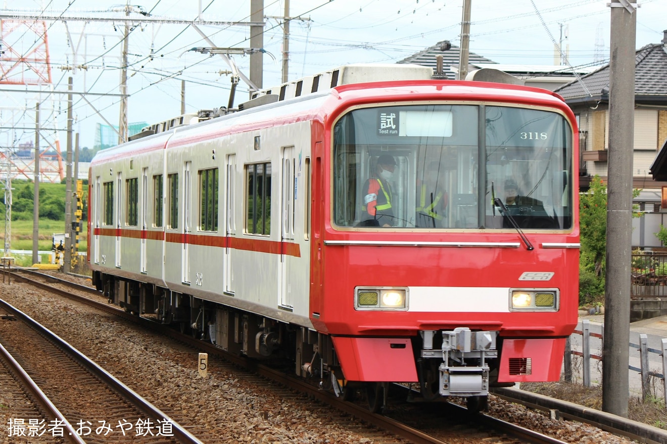 【名鉄】3100系3118F舞木検査場出場試運転 の拡大写真