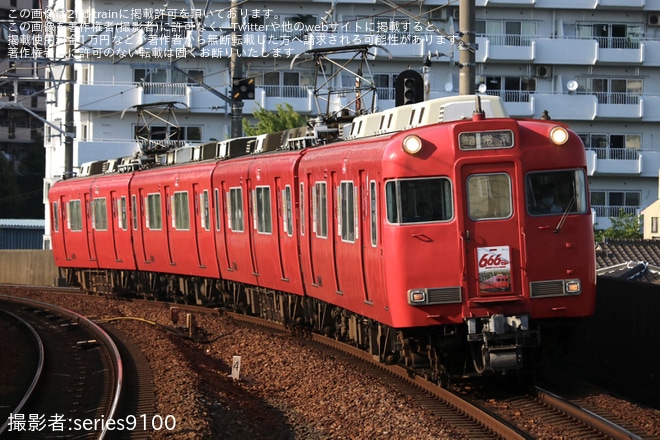 【名鉄】「令和6年6月6日」を記念した系統板を豊田本町駅で撮影した写真
