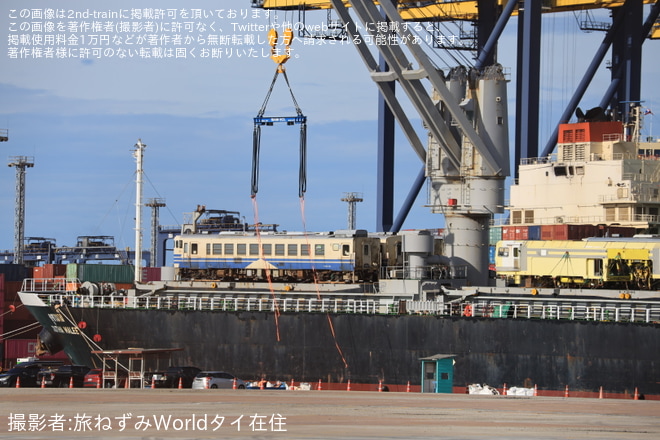 【SRT】元秋田車のキハ40系列がタイのレムチャバン港に到着を不明で撮影した写真