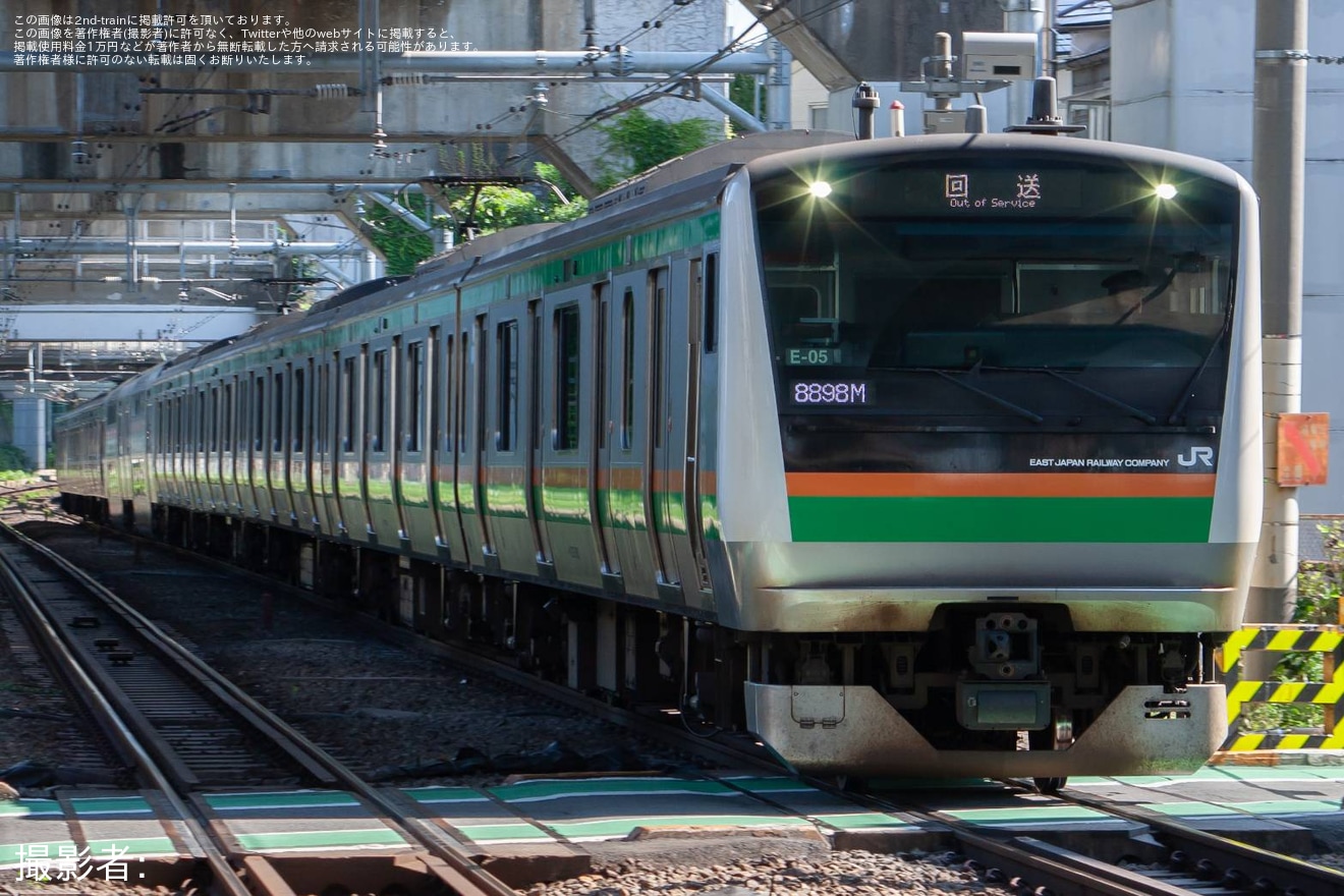 【JR東】E233系E-05編成東京総合車両センター入場回送の拡大写真