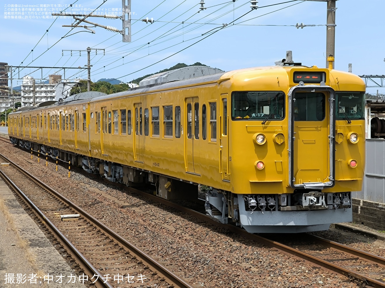 【JR西】115系A-17編成下関総合車両所本所構内試運転の拡大写真