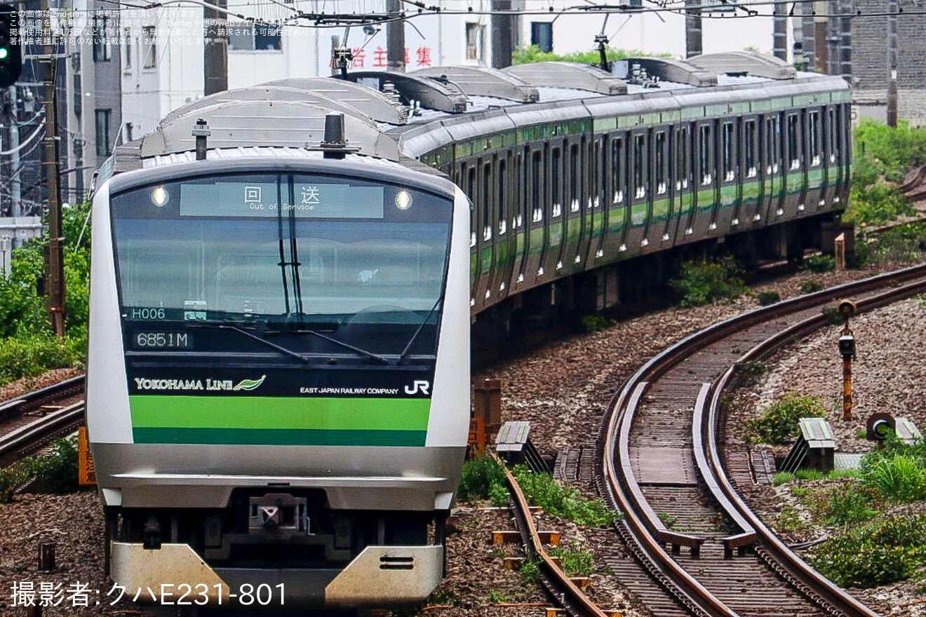 【JR東】E233系クラH006編成東京総合車両センター入場回送の拡大写真