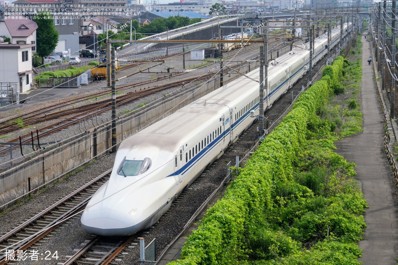 【JR海】N700A(スモールA)X33編成が浜松工場へ廃車回送の拡大写真