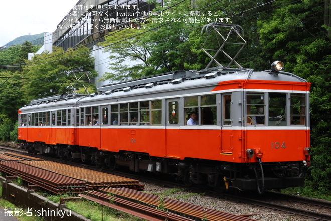 【箱根】モハ1形 104-106号 貸切列車を小涌谷～彫刻の森間で撮影した写真