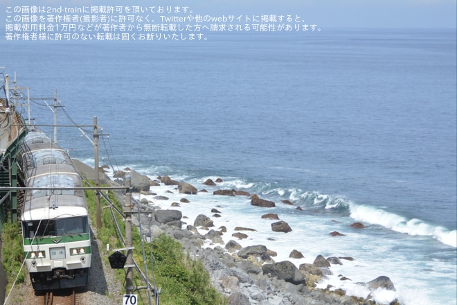 【JR東】185系C1編成使用の伊豆急下田行き団体臨時列車を不明で撮影した写真