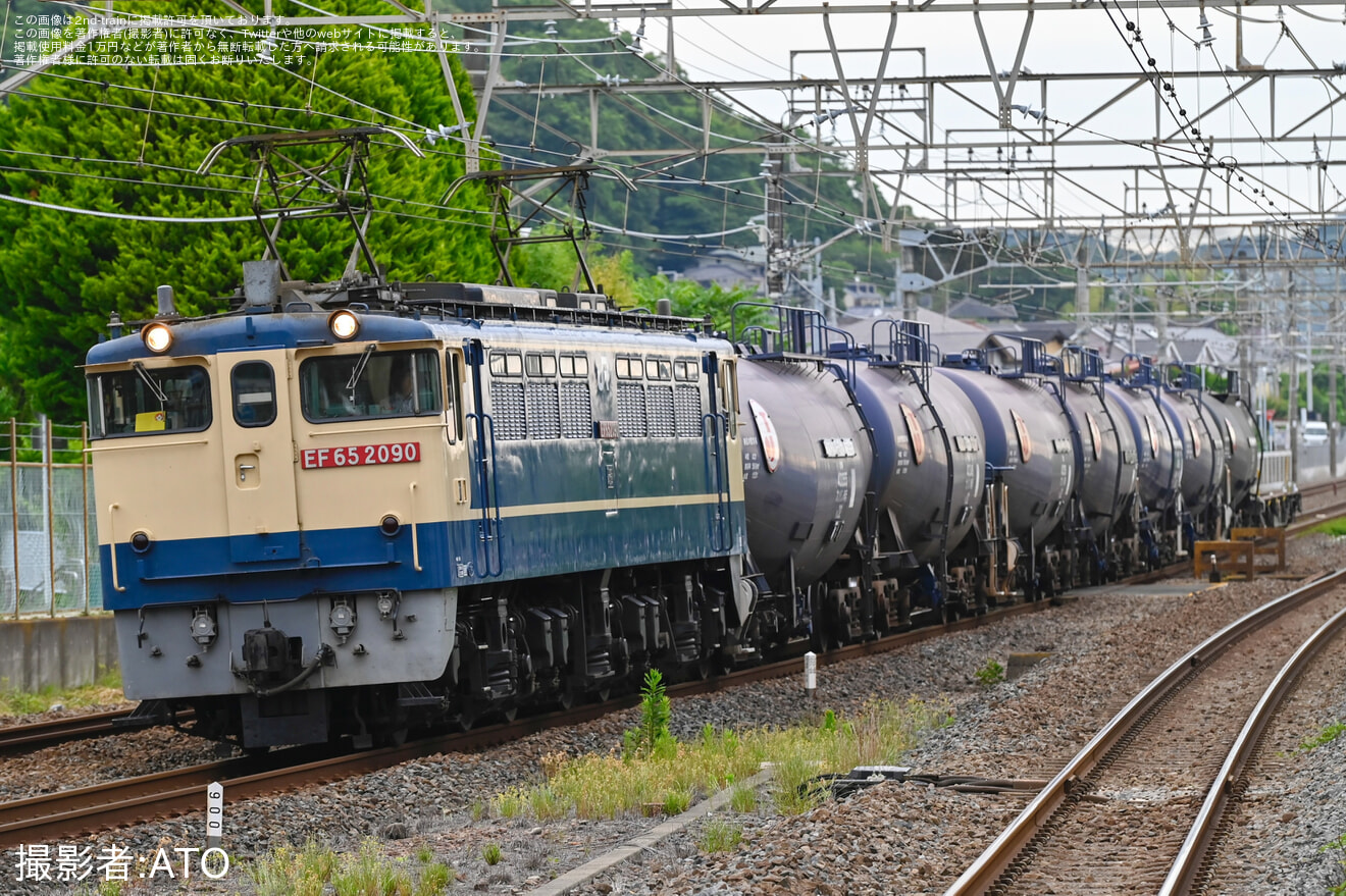 【JR貨】タキ7両(タキ43000形・タキ44156)及びコキ104-1753が稲沢へ回送の拡大写真