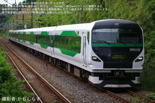 【JR東】E257系OM-93編成を使用した外房線修学旅行臨