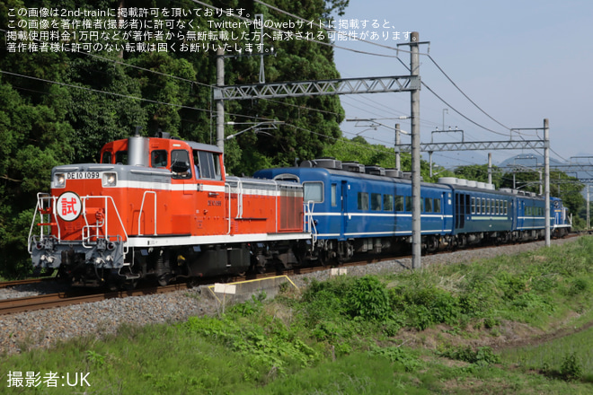 【東武】DE10-1099+客車×3両+DE10-1109が栃木以北で試運転