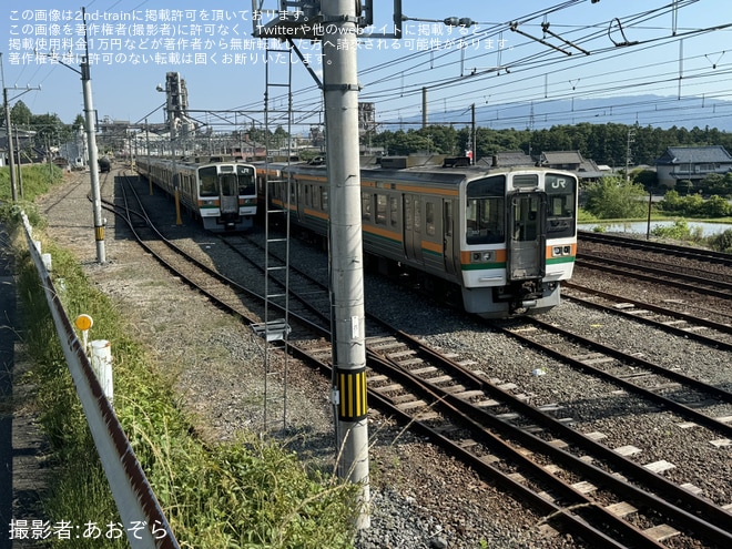 【三岐】211系SS3編成とSS11編成が東藤原駅へ移動