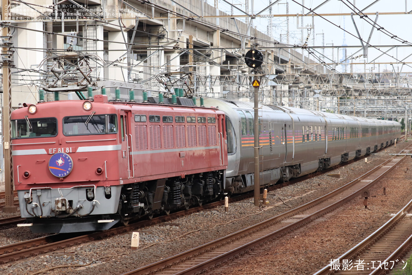 【JR東】EF81-81牽引盛岡行きカシオペア紀行運転の拡大写真