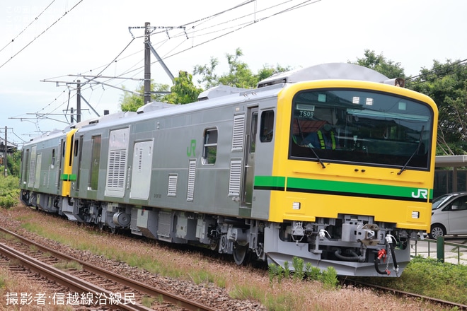 【JR東】GV-E197系TS08編成公式試運転を不明で撮影した写真