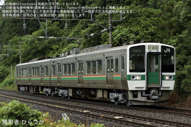 【JR東】719系Y-10編成出場試運転を不明で撮影した写真