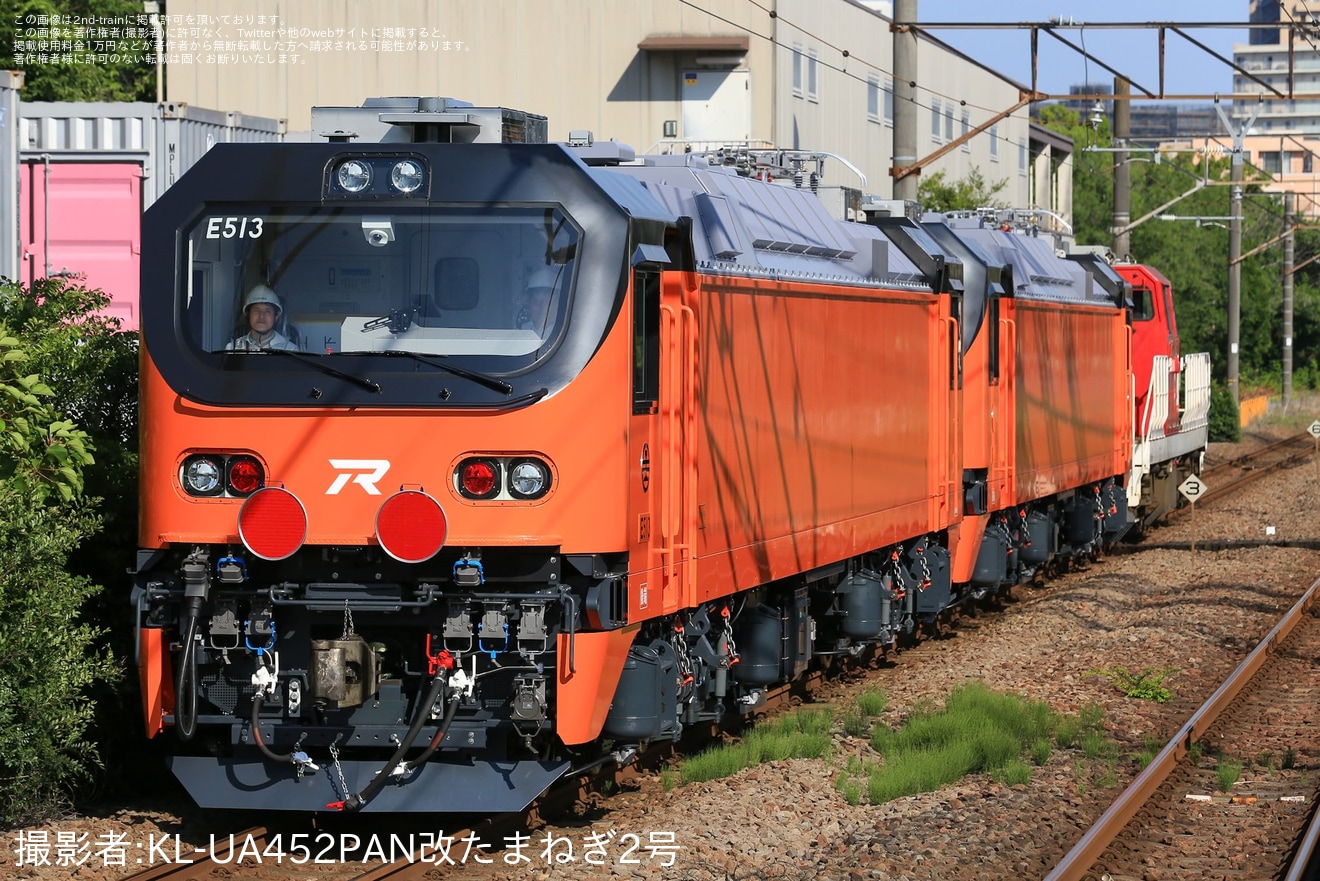 【台鐵】E500型E512+E513東芝府中出場甲種の拡大写真