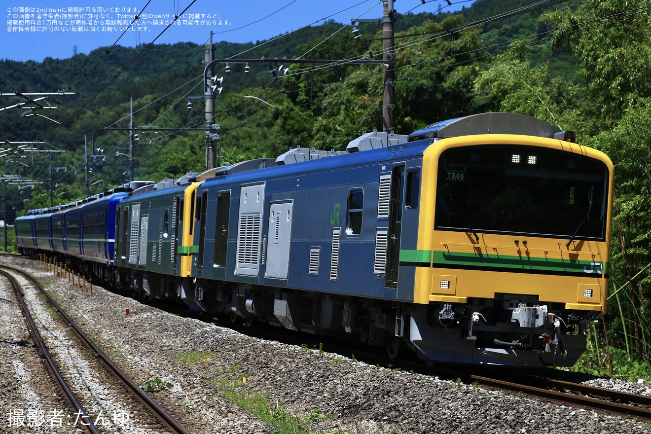 【JR東】GV-E197系TS06編成が12系を牽引する試運転(20240618)の拡大写真