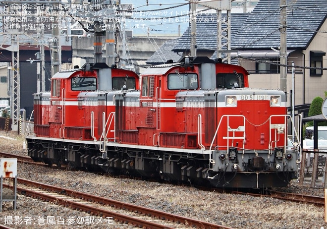 【JR西】DD51-1191+DD51-1192が和歌山市から返却回送を不明で撮影した写真