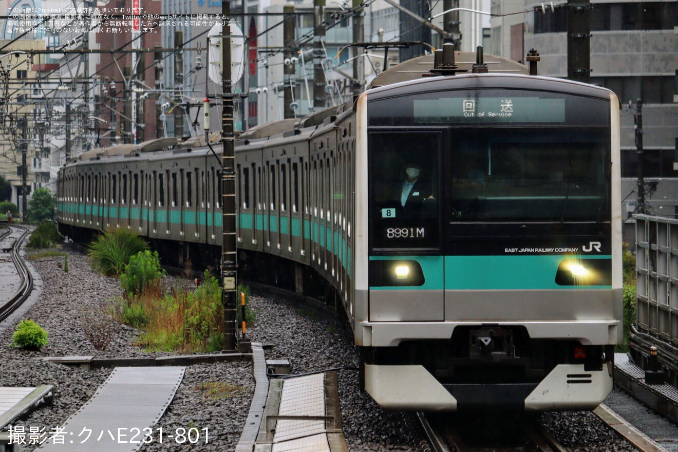 【JR東】E233系マト8編成東京総合車両センター入場回送(202406)の拡大写真