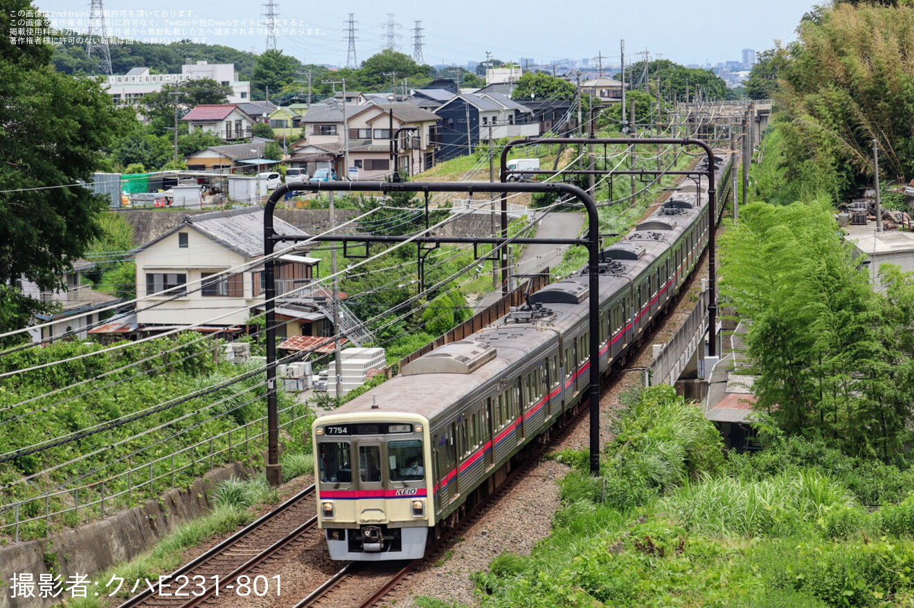 【京王】7000系7804F+7704Fが若葉台へ回送、廃車の可能性もの拡大写真
