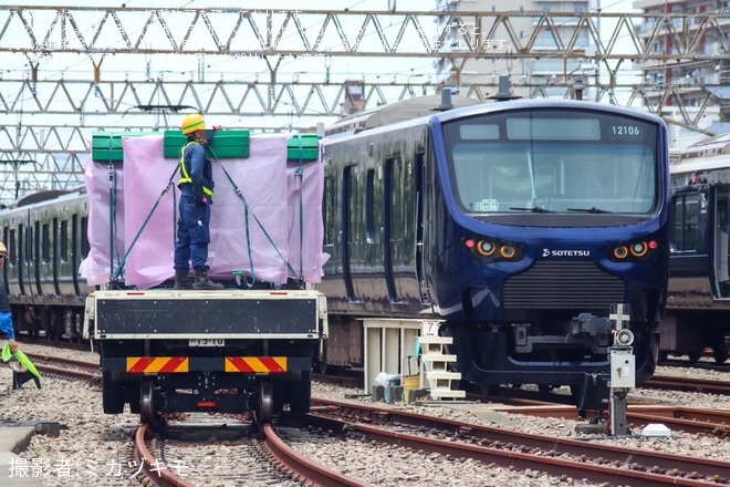 【相鉄】和田町駅1番線へのホームドアの設置に向けたホームドア輸送