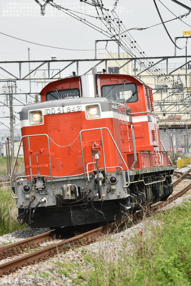 【JR東】八高線DD51-842単機試運転(2024/06/25)を倉賀野～高崎間で撮影した写真
