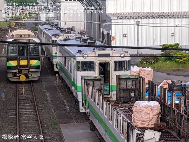 【JR北】キハ40-1787が釧路運輸車両所にて解体中