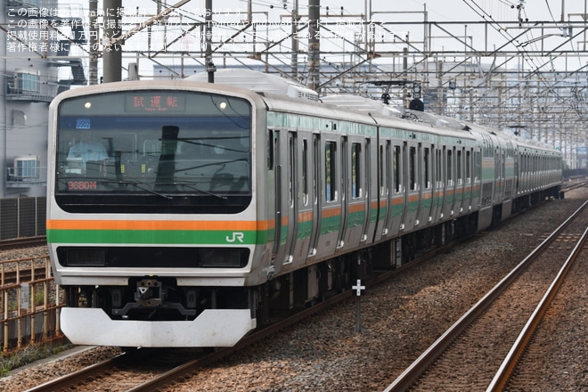 【JR東】E231系ヤマU502編成 武蔵野線試運転を不明で撮影した写真