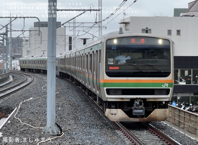 【JR東】E231系U527編成東京総合車両センター出場回送を不明で撮影した写真