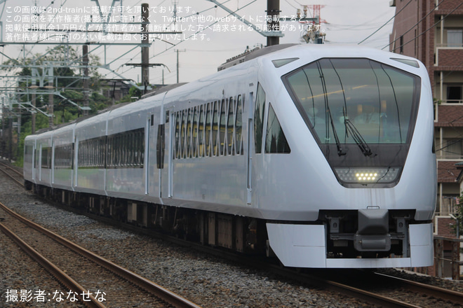 【東武】N100系「スペーシアX」東武野田線試運転を不明で撮影した写真