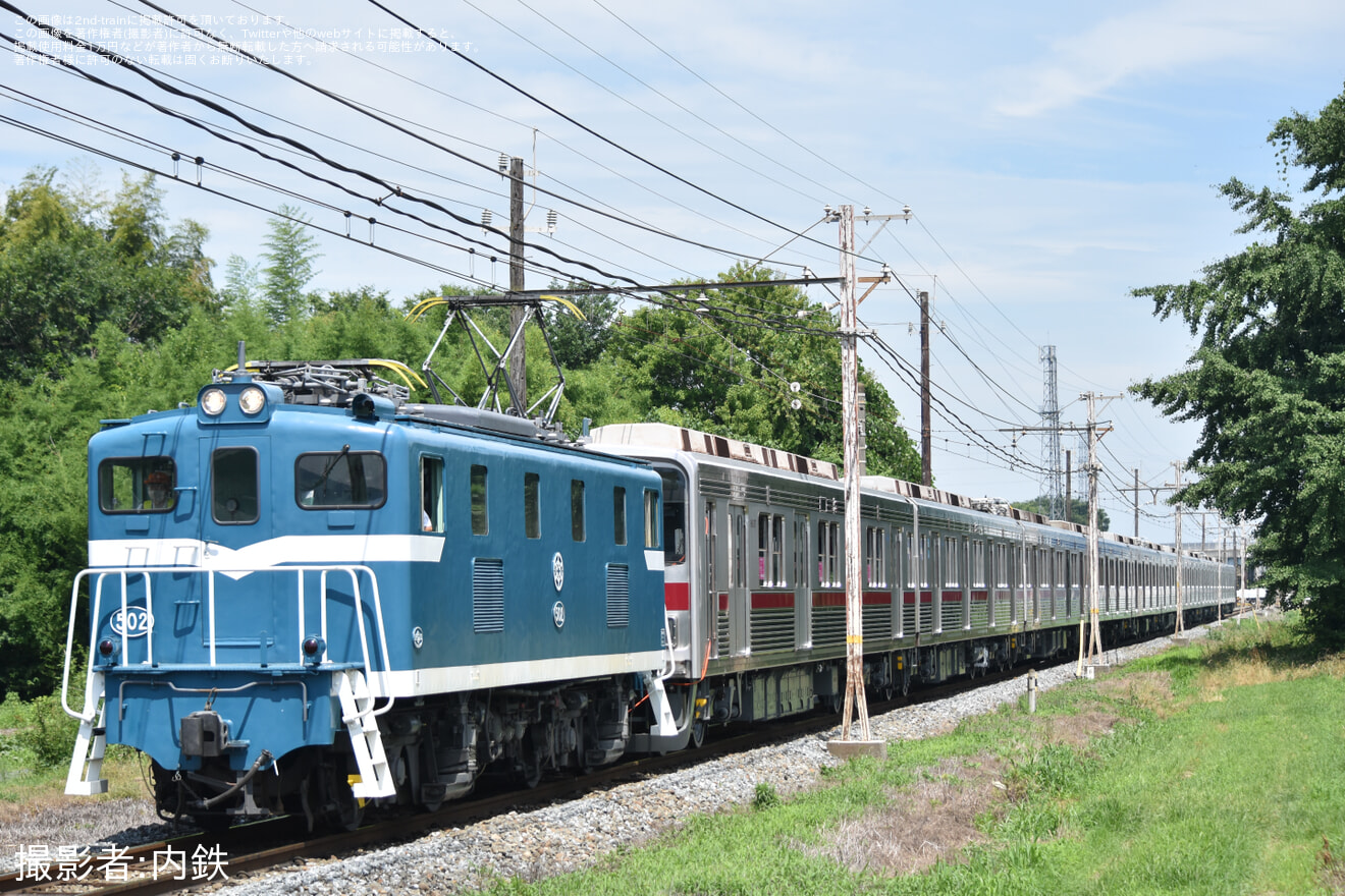 【東武】9000系9107F南栗橋出場回送の拡大写真