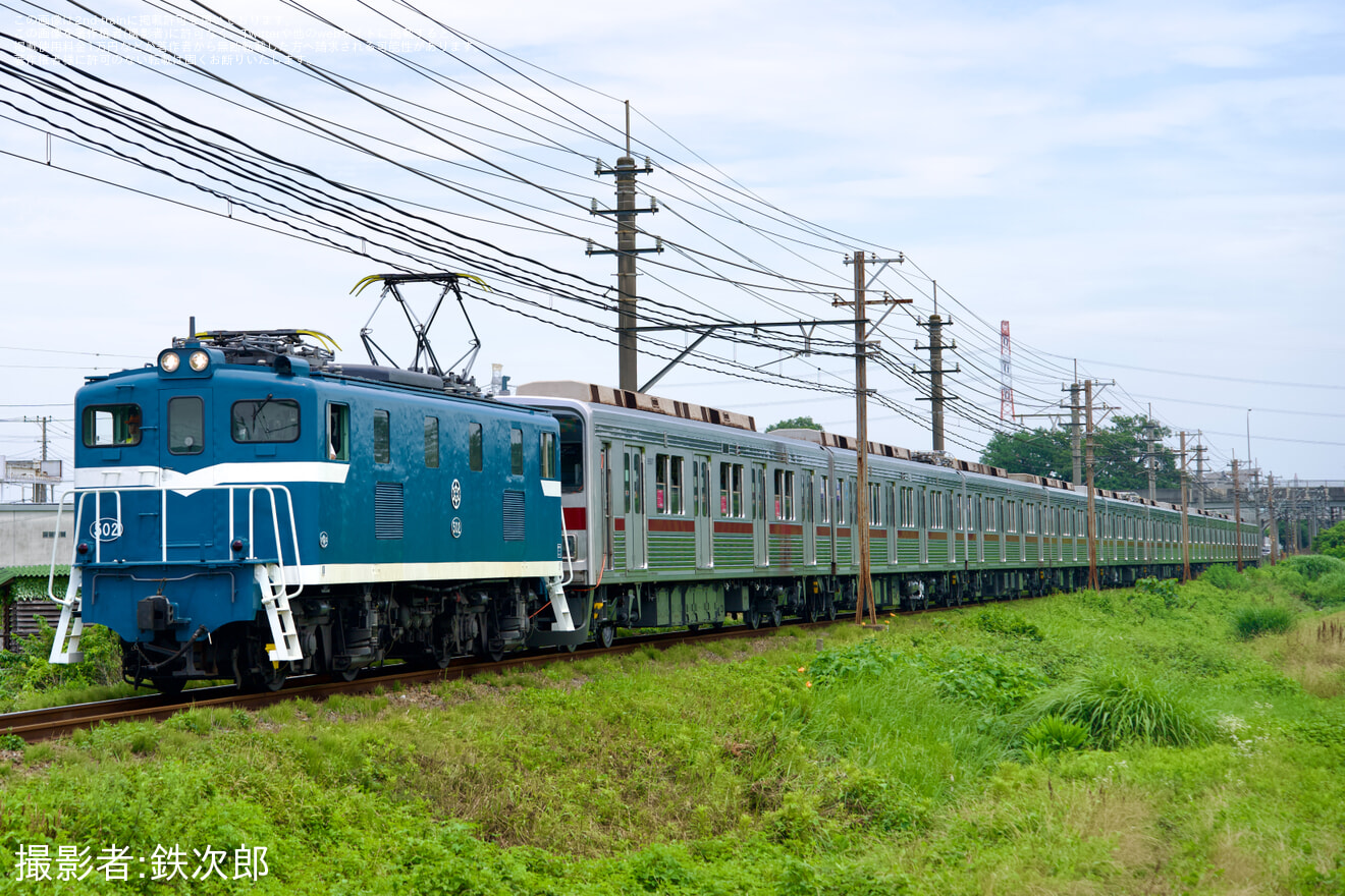 【東武】9000系9107F南栗橋出場回送の拡大写真