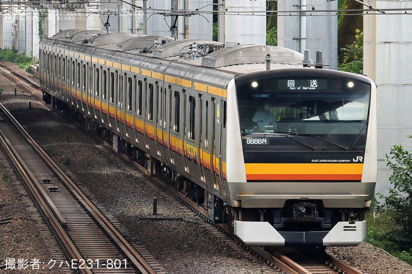 【JR東】E233系ナハN4編成東京総合車両センター出場回送の拡大写真