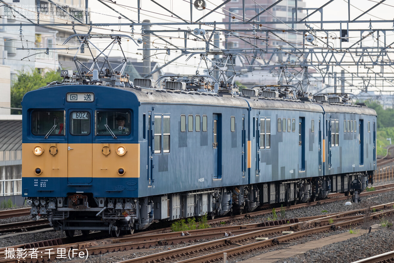 【JR西】クモヤ145-1006吹田総合車両所本所へ回送の拡大写真