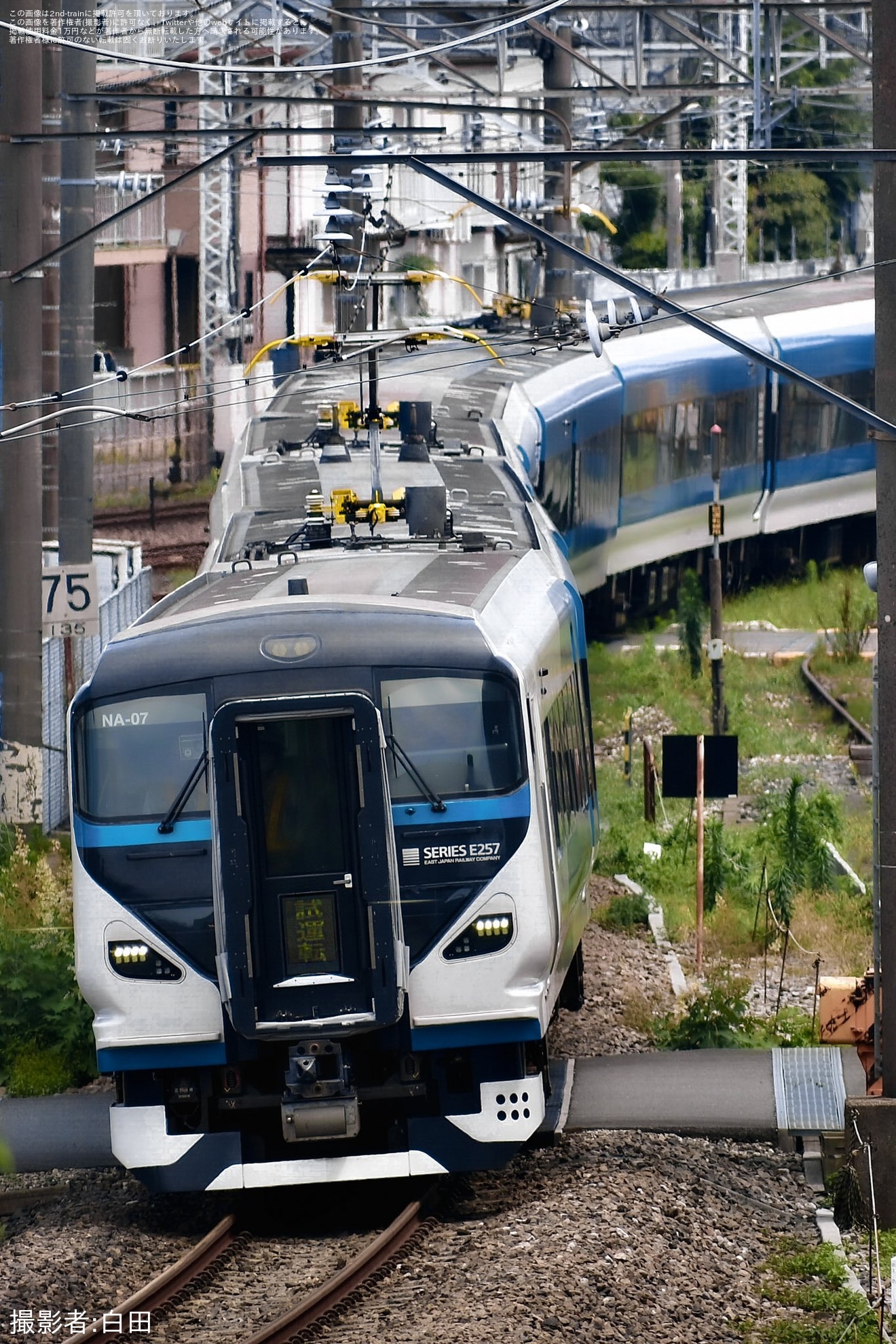 【JR東】E257系NA-07編成大宮総合車両センター構内試運転の拡大写真