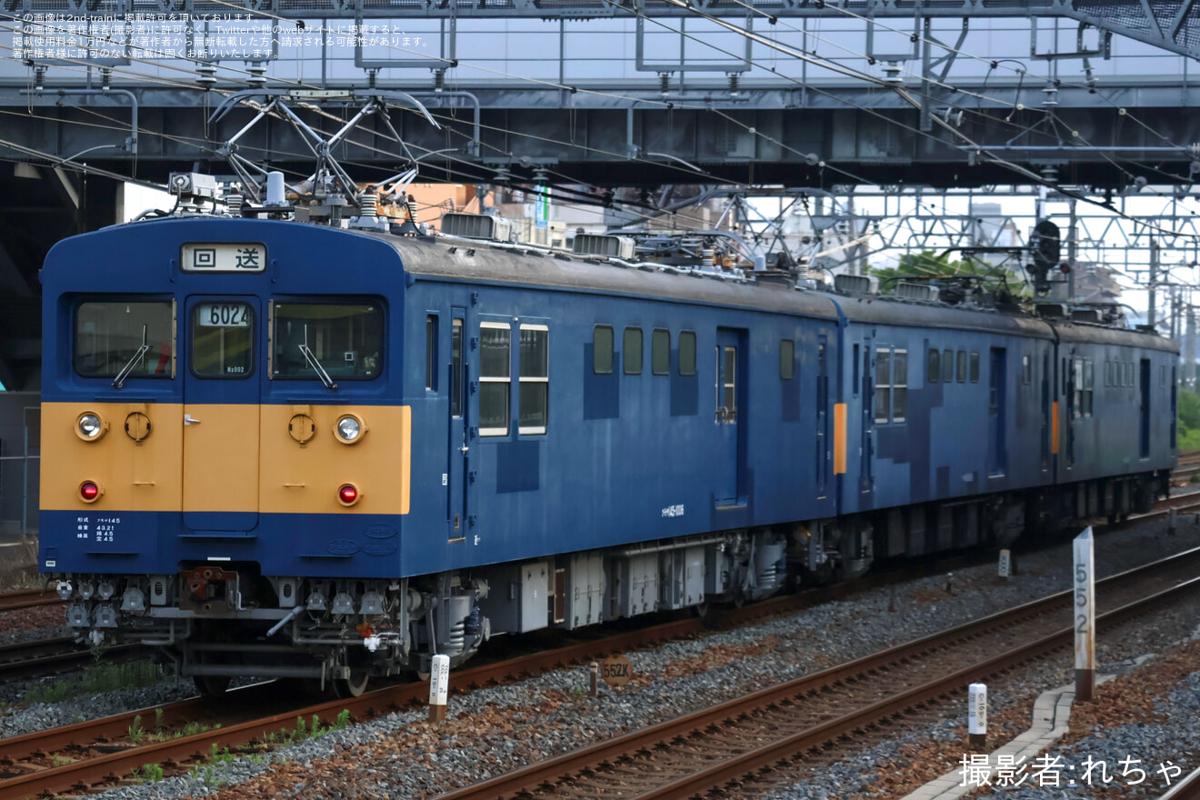 【JR西】クモヤ145-1006吹田総合車両所本所へ回送の拡大写真