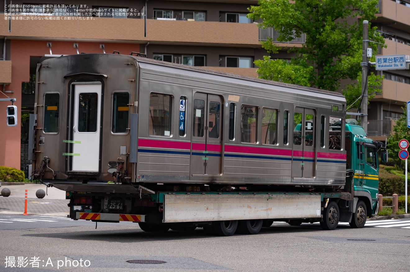 【京王】7000系7804Fが廃車・解体のため陸送の拡大写真