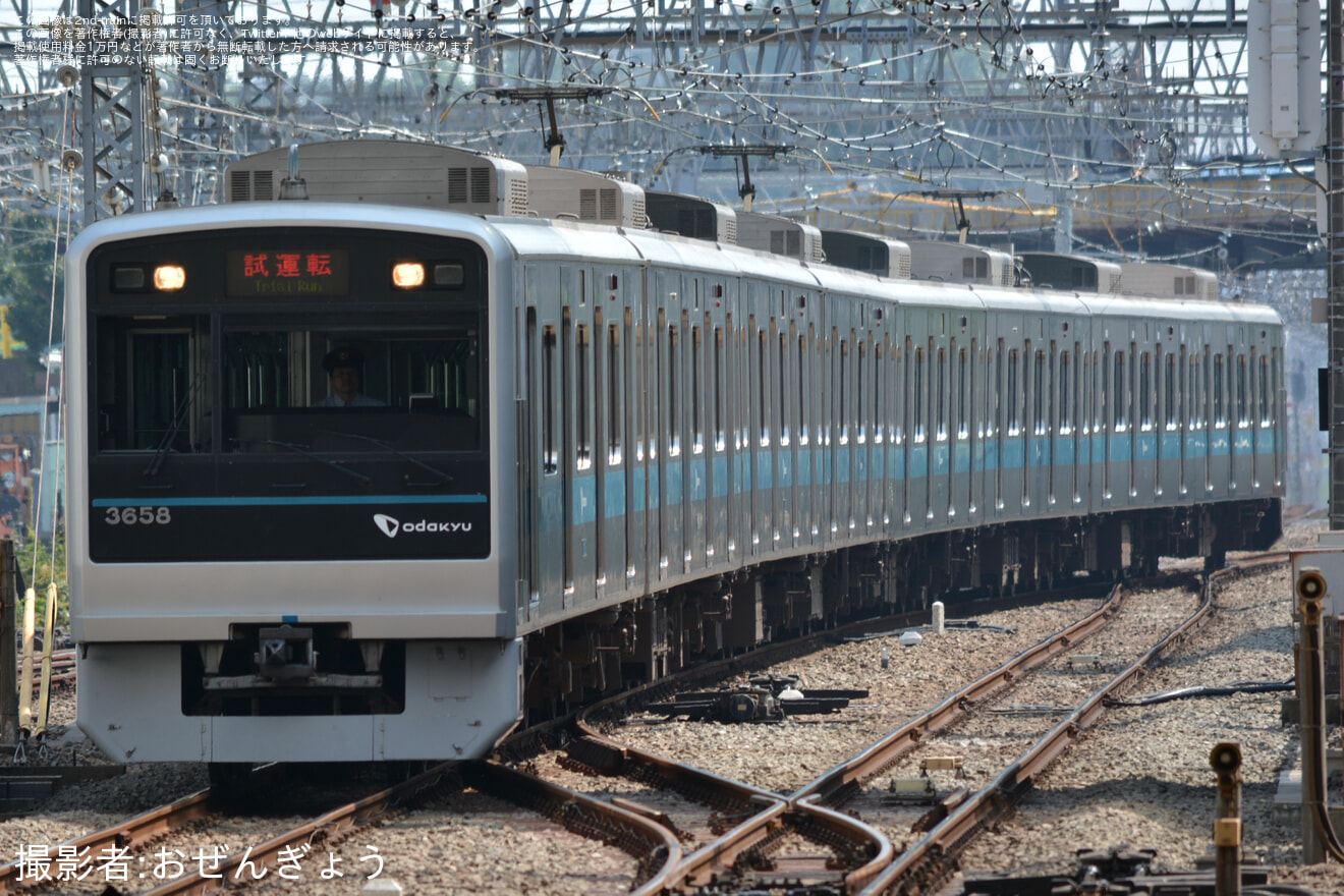 【小田急】3000形3658F(3658×8)車輪交換試運転の拡大写真