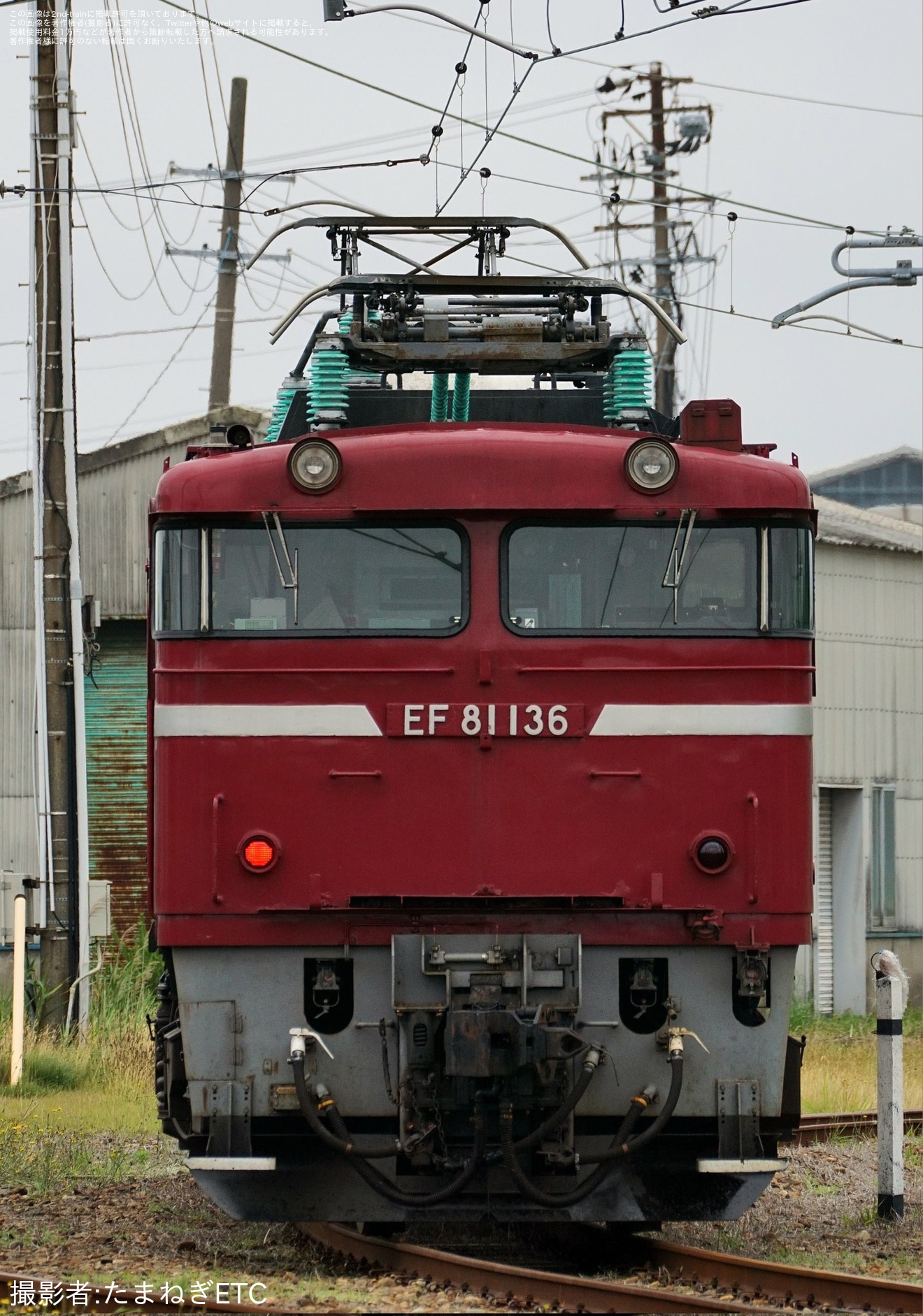【JR東】EF81-136が秋田総合車両センターへ回送、廃車の可能性もの拡大写真