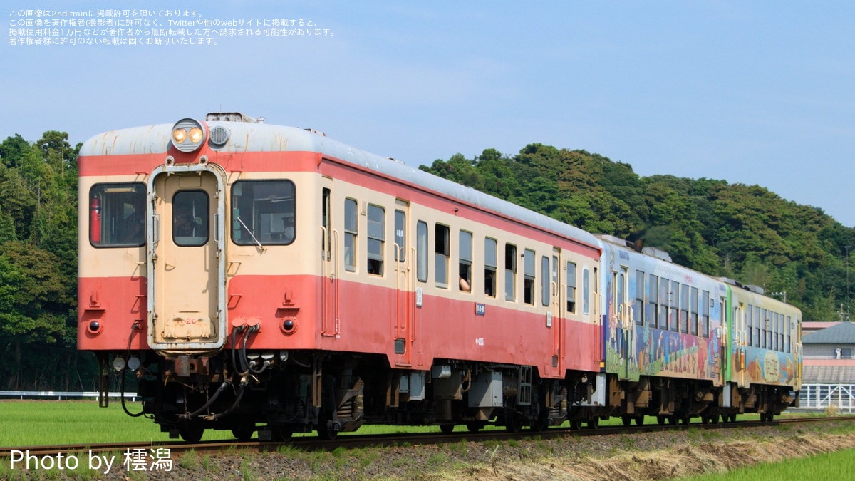 ひたちなか】引退が告知されたキハ205がキハ3710の2両(3710-02＋3710
