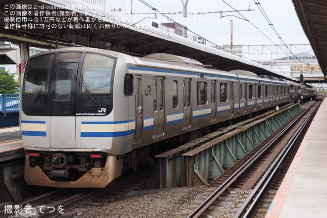 【JR東】E217系クラY-27編成 長野総合車両センターへ配給輸送を戸塚駅で撮影した写真