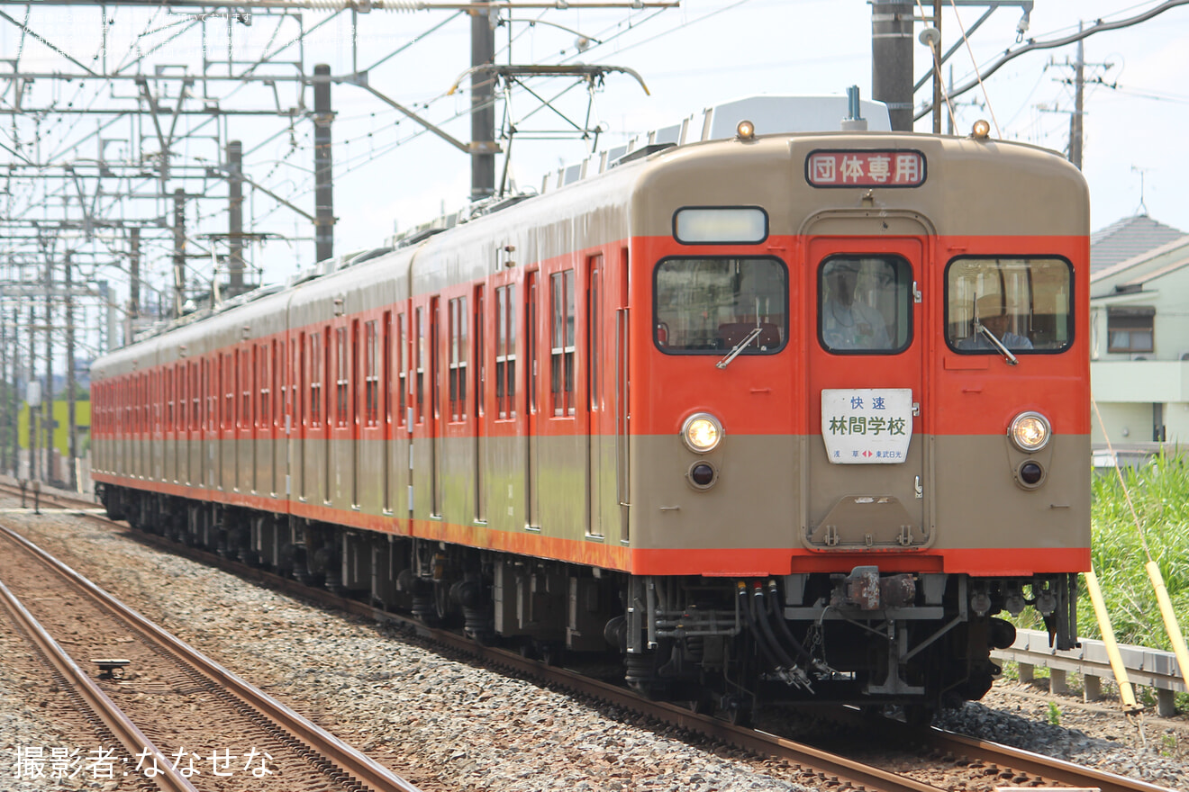 【東武】8000系8111F使用 「懐かしの林間学校列車」の拡大写真