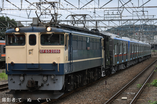 【京成】新型車両3200形6両出場甲種輸送を府中本町駅で撮影した写真