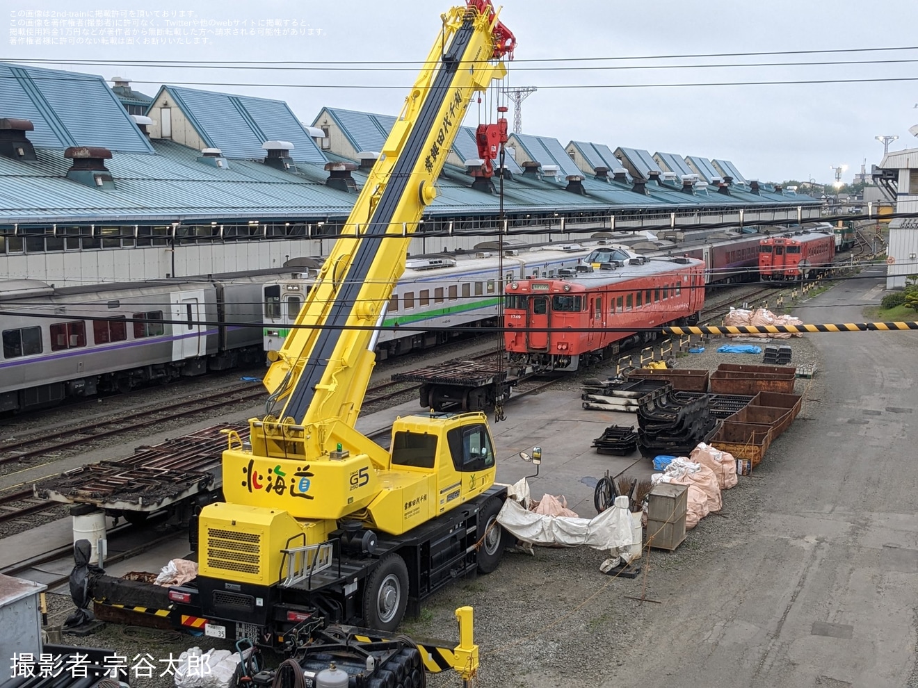 【JR北】キハ40-1727が釧路運輸車両所で解体終了への拡大写真