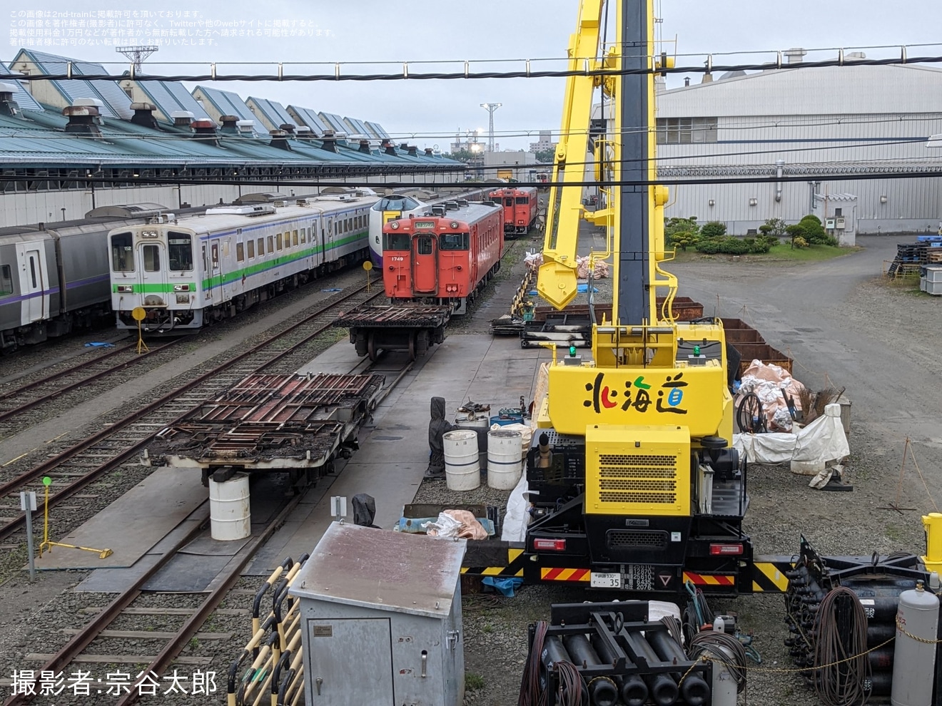 【JR北】キハ40-1727が釧路運輸車両所で解体終了への拡大写真