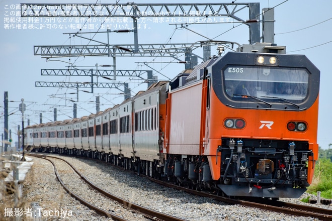 【台鐵】E505が15両の客車を牽く試運転