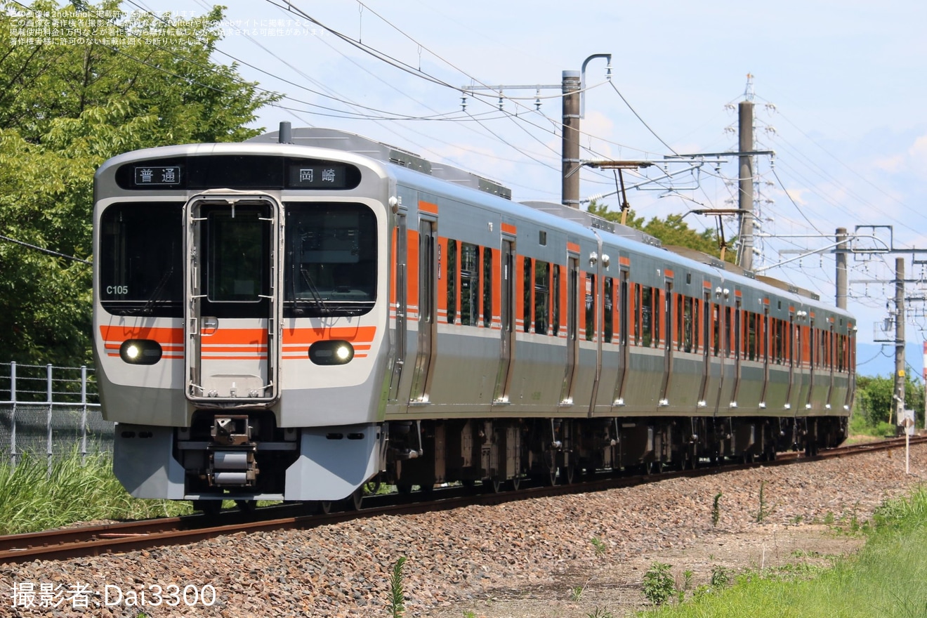 【JR海】315系C105編成がおいでんまつりに伴い愛知環状鉄道経由で岡崎まで運転の拡大写真