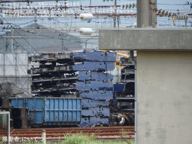 【JR東】E2系J68編成が新潟新幹線車両センター解体線で残り1両にを新潟新幹線車両センター付近で撮影した写真